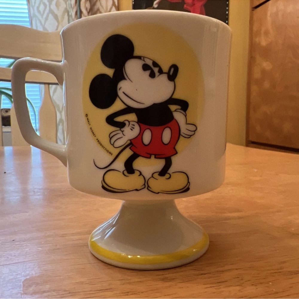 Disney Mickey Mouse Red and Yellow Pedestal Mug